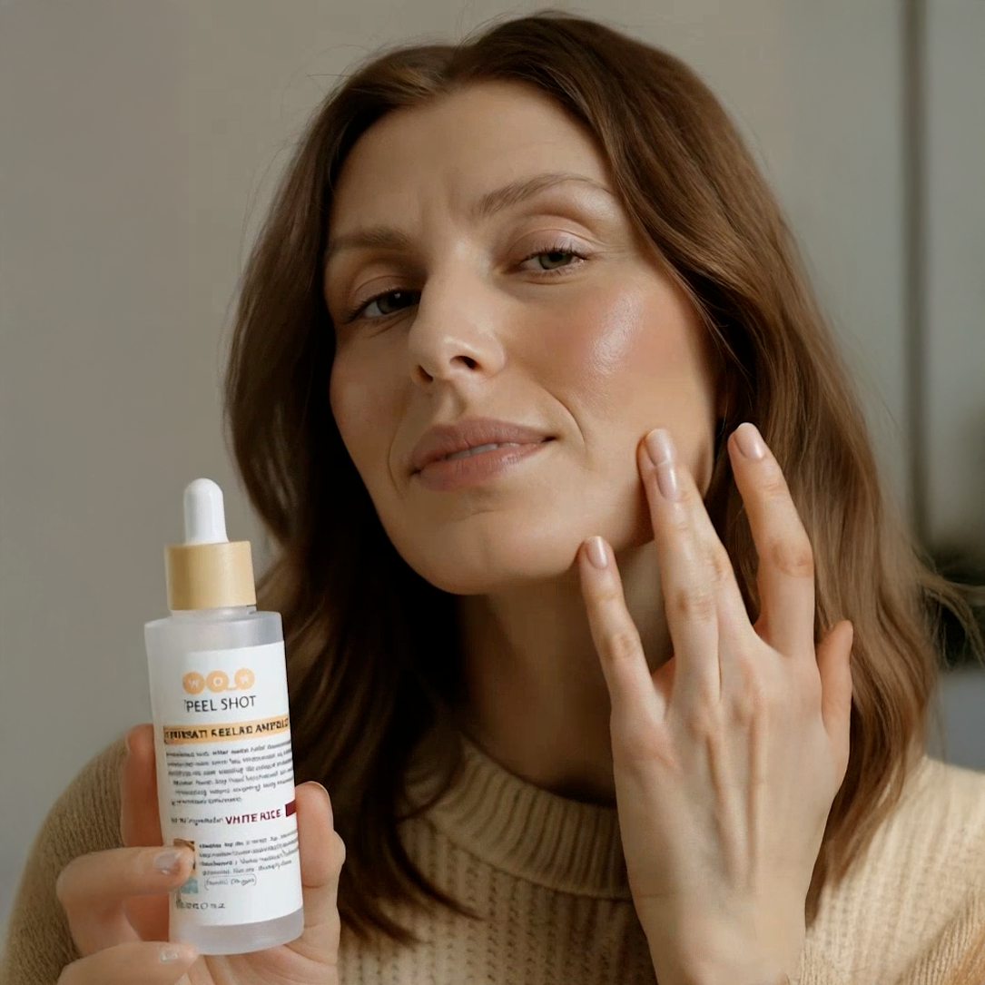 Peel Shot Glow Reis Ampulle Duo von Wowgood